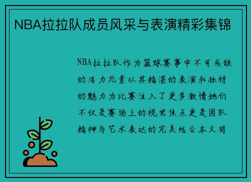 NBA拉拉队成员风采与表演精彩集锦